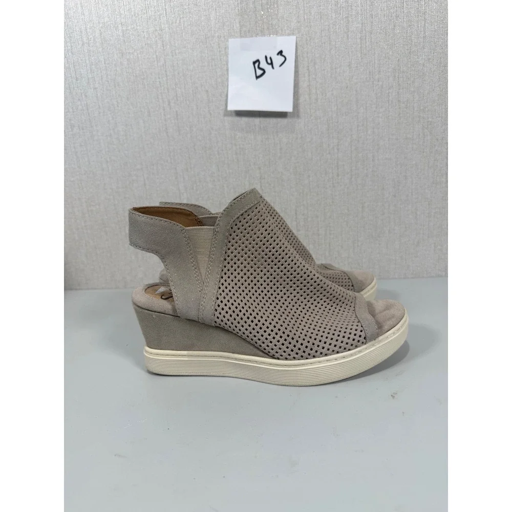 Sofft Sandals Womens 7.5M Basima Perforated Wedge Slingback‎ SF0026998